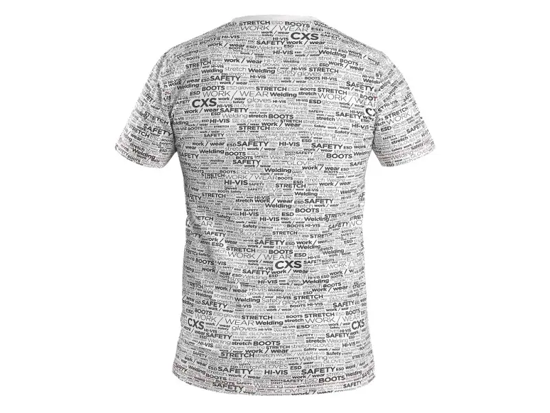 Tričko CXS DARREN, krátký rukáv, potisk CXS logo, bílé